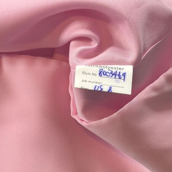 Women’s Pink Chiffon 3 Piece Formal Mother of the Bride Pants Suit Size 8 NEW - Picture 11 of 15